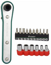 Load image into Gallery viewer, Pro&#39;sKit 17 Piece Offset Ratchet Screwdriver and Socket Set (1PK-202B)
