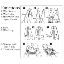 Load image into Gallery viewer, 7-in-1 Hand Tool for 16-26 AWG Wire - Stripper, Cutter, Pliers, Wire Loop, Crimp
