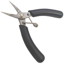 Load image into Gallery viewer, 4½&quot; Round Nose Pliers with Cushion Grip Handles and Return Spring, Stainless Steel
