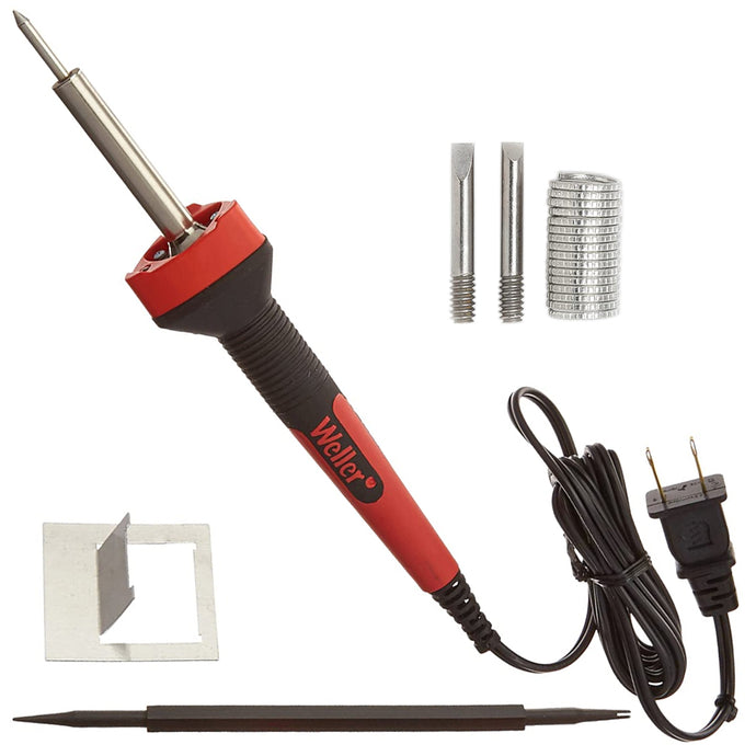 Weller SP25NKUS 25-Watt Soldering Iron with LED Light, Includes 3 Different Tips, Lead-Free Solder, Solder Aid Tool