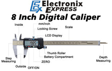 Load image into Gallery viewer, 8 Inch Stainless Steel Electronic LCD Digital Vernier Caliper Gauge with Carrying Case
