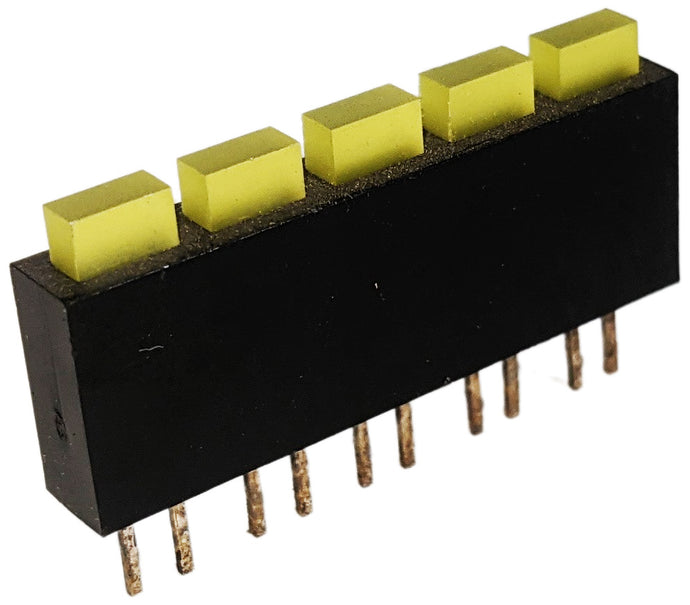 5 Bar Yellow LED Array, 10 Pins - 33mm x 4.9mm x 14mm