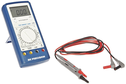 Digital multimeter measures current, voltage, resistance, capacitance, and frequency | Average-sensing meter provides accurate readings when measuring linear loads where the current or voltage has an undistorted waveform | Logic test reports the logic state of an electronic circuit | Measures the forward current gain of NPN and PNP transistors | Meets International Electrotechnical Commission (IEC) safety standard 61010 and is certified for Category III installations up to 1,000V