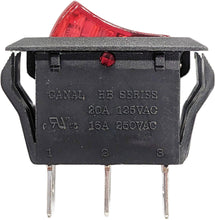 Load image into Gallery viewer, 15 Pack Lighted Rocker Switch, 20A 125VAC / 16A 250VAC, Fits 1.125&quot; x 0.66&quot; Panel Cutout
