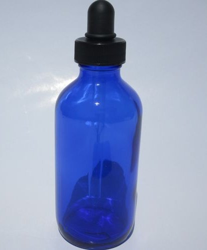 Great for storing essential oils | Cobalt colored glass maintains liquids sensitive to degradation from light | Glass Dropper included with every bottle | Approximate Height (w/dropper inserted): 5-3/8 inches | Approximate Diameter: 1-7/8 inches