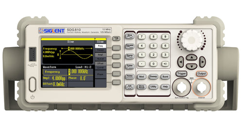 Advanced DDS technology, 125 MSa/s sampling rate, 14 bit vertical resolution | Single channel output, 5 kinds of standard waveforms, built-in 46 kinds of arbitrary waveforms (including DC) | Complete modulation functions: AM, DSB-AM, FM, PM, FSK, ASK, PWM, linear/logarithmic sweep and burst | Innovative easy Pulse technology, can output pulse of low jitter, quick rising/falling edge | Standard interfaces: USB Device, USB Host, support U-Disk storage and software update