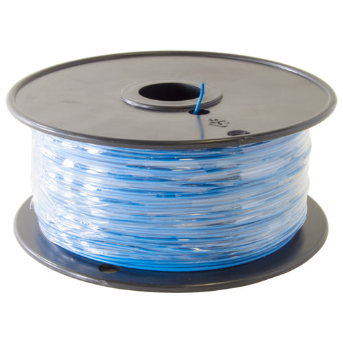 22 Gauge Hook Up Wire | Solid Wire | 1000 feet in length (Blue Colored Wire) | Voltage Rating: 300 Volts | Solid Tinned Copper