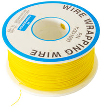 Load image into Gallery viewer, 1,000 Feet Yellow 30 Gauge Solid Kynar Wire Wrap Wire, Tinned Copper, PVDF Insulation
