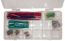 Load image into Gallery viewer, 350 Piece Breadboard Jumper Wire Kit with Plastic Storage Case, Assorted Lengths and Colors
