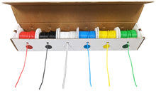Load image into Gallery viewer, 18 Gauge Hook Up Wire Kit - Solid Wire, Tinned Copper - Includes 6 Different Color 25 Foot Spools
