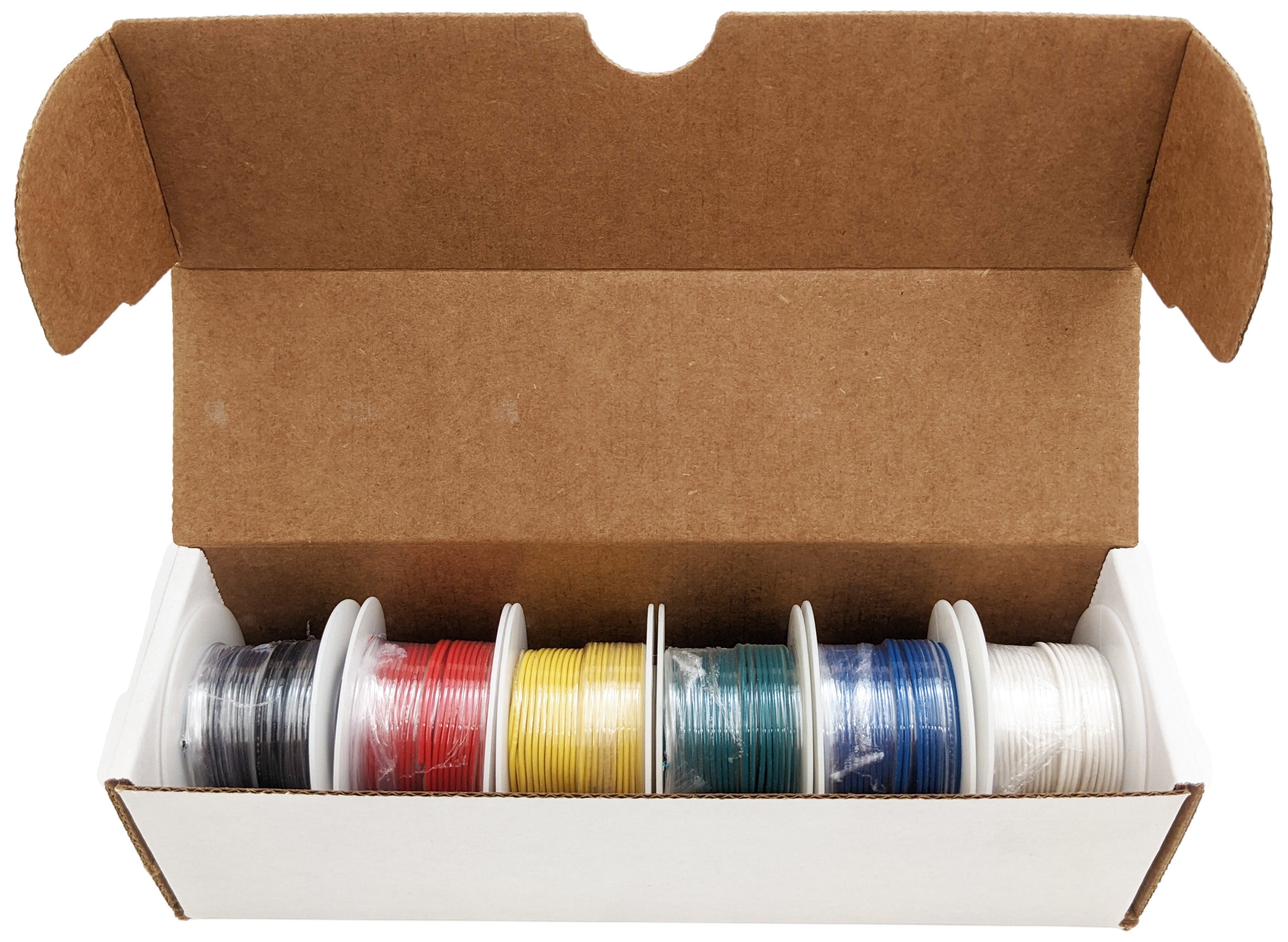 Hook-Up Wire Kit - Stranded Wire, 26 Gauge (Six 25 Foot spools)
