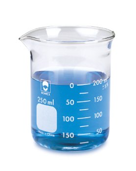 Thick, slightly flared, beaded top, with a spout designed to have excellent pouring characteristics. | All sizes have a durable matte finish marking area for use with an ordinary pencil. | An easy-to-read white graduated scale is provided for measuring and/or mixing liquids where a high level of accuracy is not required.