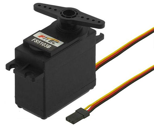 Standard servo motor ideal for robotic projects | Operating Voltage: 4.8V~6V | Stall Torque: 3kg.cm/41.74oz.in(4.8V), 3.2kg.cm/44.52oz.in(6V) | Dimensions: 40.8 × 20.1 × 38 mm | Weight: 36 g