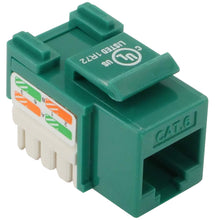 Load image into Gallery viewer, Cat6 Keystone Jack, Krone, 90 Degree by PI Manufacturing (Green)
