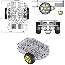 Load image into Gallery viewer, Magician Chassis with Motors and Wheel Encoder Kit for Arduino, Micro:bit, Raspberry Pi (4.33&quot; x 6.89&quot; x 3.15&quot;)
