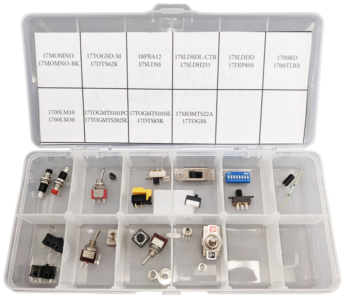 20 Piece Electrical Switch Assortment with Storage Case