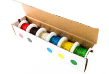 Load image into Gallery viewer, Solid 30 Gauge Kynar Insulated Wire Wrapping Wire Kit with 6 Different Color 100 Foot Spools
