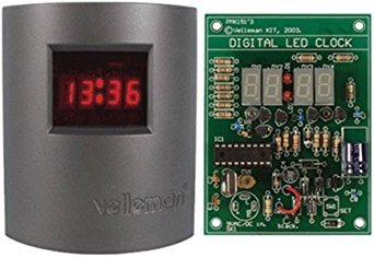 clock with red 7-segment displays in an attractive enclosure | automatic time base selection (internal or net-frequency controlled 50/60Hz) Internal time base with fine-tuning adjustment | internal time base with fine-tuning adjustment | select 12h- or 24h-mode for the time display | equipped with backup battery (3 x AA) in case of power failure