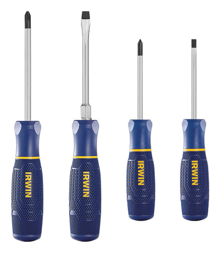TorqueZone design for optimal comfort and torque | Ends of handles are stamped with tip type for easy identification | Heat treated precision tip geometry for superior fitment, reducing stripping and cam-out | Set includes: ph#1, ph#2, LS 1/4:, SL 3/16