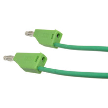 Load image into Gallery viewer, 36&quot; Green Banana to Banana Test Lead, Stackable Plugs
