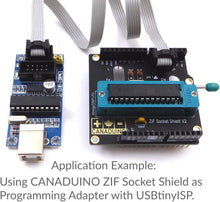 Load image into Gallery viewer, CANADUINO ZIF Socket Programming Shield V2 for Arduino
