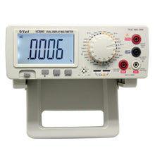 Load image into Gallery viewer, 4 1/2 digit large LCD display with backlight | DCV, ACV, DCA, ACA, ?, CAP, Hz, hFE, diode and continuity test function | Max. voltage measuring: DC 1000V or AC value, resolution:10uV | Max. current measuring: 20A, polarity automatic switch, data hold | AC measuring adopt high accuracy true RMS, with bandwidth and AC+DC measuring
