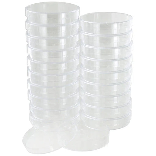 20 Pack Plastic Petri Dishes with Covers (55mm Diameter, 15mm Tall)