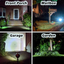 Load image into Gallery viewer, 8 Pack Solar Powered LED Spot Lights - Automatic On at Dusk and Off at Sunrise, Sturdy All-Weather Spotlights for Accent Lighting, Safety, &amp; Security
