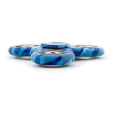 Load image into Gallery viewer, Blue Camouflauge Fidget Spinner - Tri-Spinner Sensory Toy
