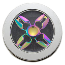 Load image into Gallery viewer, Rainbow Iridescent Crab Fidget Spinner Toy with Case
