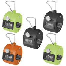 Load image into Gallery viewer, 5 Pack Handheld Tally Counters, Resettable 4 Digit Counting Display for Coaching, Lap Counting, Sports, Events
