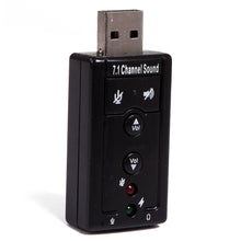 Load image into Gallery viewer, Virtual 7.1 Channel USB External Sound Card Audio Adapter with Headphone Output and Microphone Input
