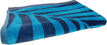 Load image into Gallery viewer, Friends &amp; Home Blue Keep Chillin&#39; Velour Beach Towel (100% Cotton, 36&quot; x 70&quot;, GSM 400)
