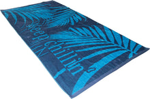 Load image into Gallery viewer, Friends &amp; Home Blue Keep Chillin&#39; Velour Beach Towel (100% Cotton, 36&quot; x 70&quot;, GSM 400)
