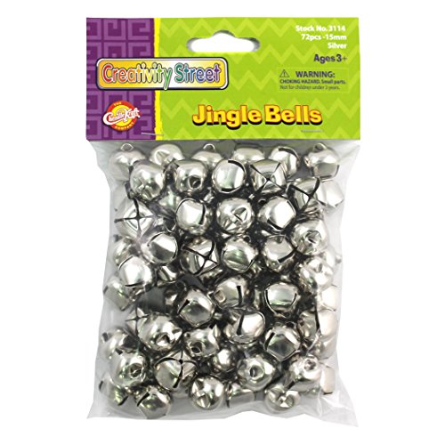 Chenille Kraft Silver Jingle Bells (72 Pieces), 0.8