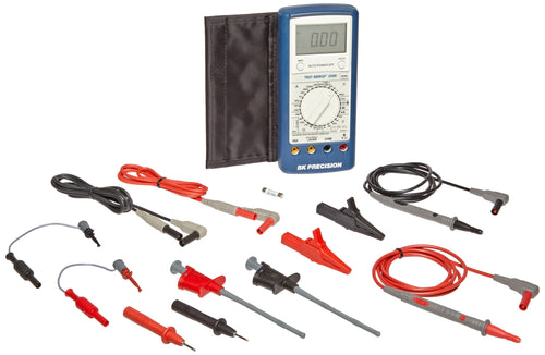 Manual-ranging digital multimeter measures voltage, current, capacitance, frequency, and resistance, and performs logic, diode, and transistor common emitter gain (hFE) tests | Average-sensing meter provides accurate readings when measuring linear loads where the current or voltage has a sinusoidal waveform | Audible continuity sensor confirms that the circuit conducts electricity | Fused current ranges protect the multimeter in high-energy environments | Meets IEC safety standard 61010 and is c