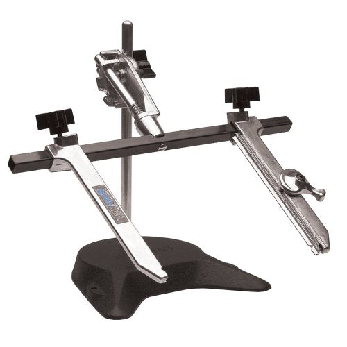 Eight rotating adjustment positions at the head, six positive lock positions in the vertical plane, and variable height adjustment | Hold circuit boards up to 12-Inch (304.8mm) wide and up to 0.156 (4mm) thick | 5.0 lb Weighted Base is extremely stable | Height (base to top of vertical shaft): 10-Inch (254mm), Weight: 6.4 lbs. (2.9kg) | Limited Lifetime Warranty!