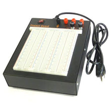 Load image into Gallery viewer, DC Power Supplies: +5@1A; variable 0 to 15V@500mA | Input Power: 120VAC @ 60Hz | 5 Distribution and 3 terminal strips (2390 tie points) | Illuminated power switch | Sturdy metal case
