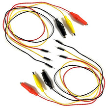 Load image into Gallery viewer, Includes six Alligator to Test Pin leads: 2 red, 2 black, 2 yellow | Each lead is 22 inches long
