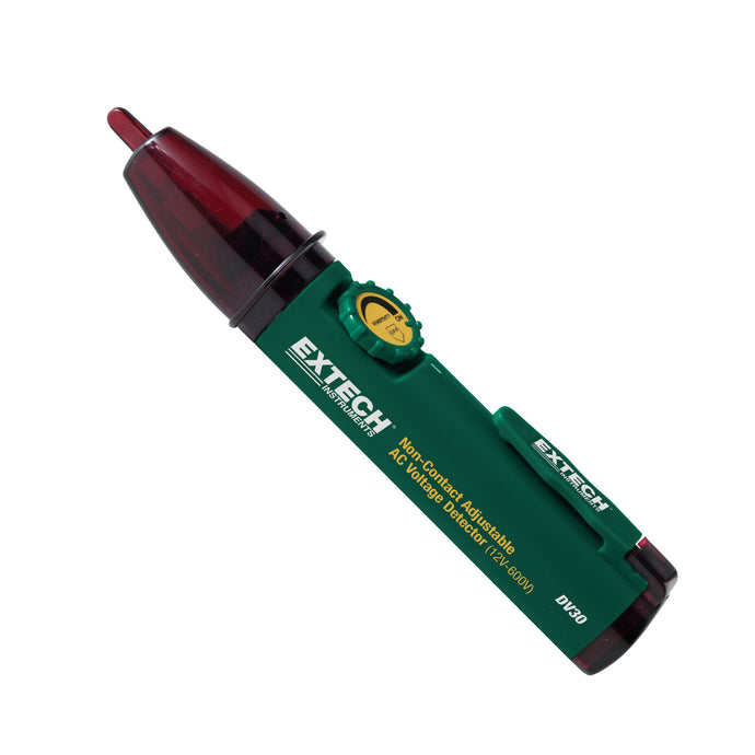 Non-contact detection of AC voltage with sensitivity adjust | Non-contact detection of AC voltage from 12VAC to 600VAC | Sensitivity adjustment increases or reduces sensor trigger threshold | Audible and visible voltage indication | Self test function