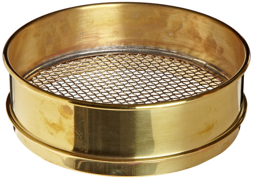 #4 mesh size | Brass frame, stainless steel wire cloth | Full height (2 inch depth to wire cloth) | Serial number is etched on each sieve and contained in a bar-coded label, tracing vital information | Comes with Certificate of Compliance applicable to ASTM E 11 specifications