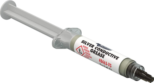 Silver grease provides antistatic conductivity | Maximum thermal conductivity between sliding surfaces, while providing protection from moisture and corrosion | Typical applications include lubrication of substation switches or circuit breakers, heat dissipation from transformers, or static grounding on seals or O-rings | Paste consistency | Temperature range: -58 to 392 degree F