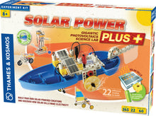 Load image into Gallery viewer, Gigantic photovoltaic&#39;s science lab | Build your own solar powered creations and discover how solar cells generate electricity | Assemble 22 models | Power the models you build with the solar panels outside on a sunny day | This kits teaches basic concepts in solar energy
