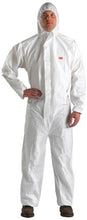 Load image into Gallery viewer, Protective coverall helps protect against certain light liquid splashes and hazardous dusts | Lightweight, breathable material helps keep workers cool and comfortable | Extra room in arms and legs allow for free movement on the job | Seamless shoulders and sleeve tops help provide increased comfort and fewer potential entry points for contaminants | Meets government standards for Type 6 Splashes, Type 5 Dust, Anti-Static and Nuclear protection
