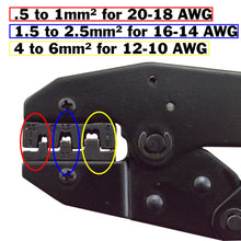 Load image into Gallery viewer, Durable Ratcheting Crimper for Non-insulated or Open Barrel Terminals 20-18, 16-14, or 12-10 AWG
