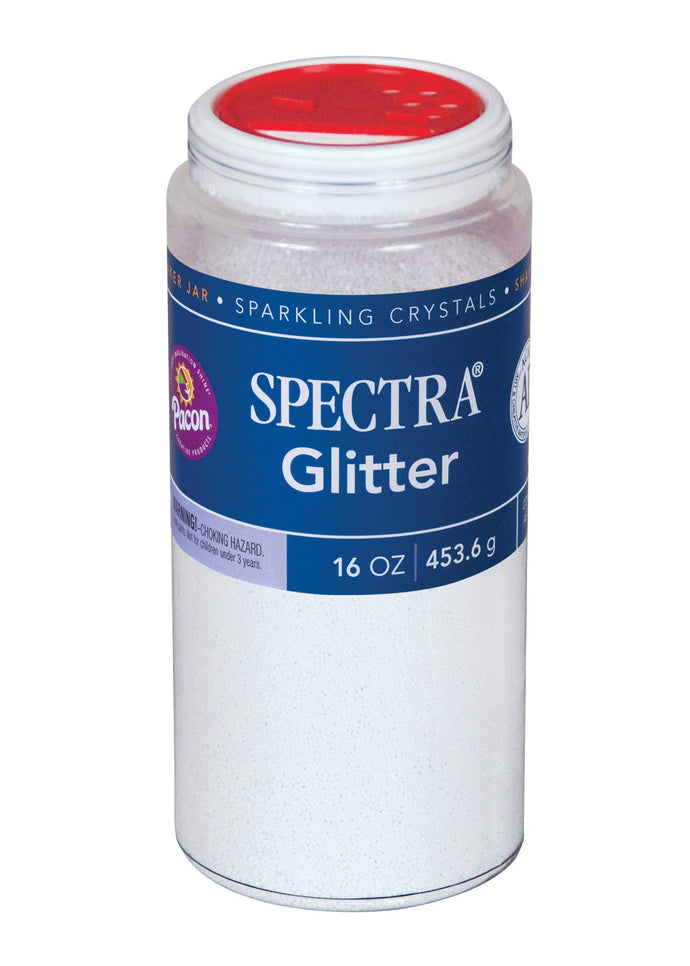 Sold as an Each | Spectra Glitter Sparking Crystals are hexagon shaped plastic glitter crystals | They are non-toxic and packaged in convenient plastic dispensing jars | The jar tops contain a variety of slot openings making it easy to use without a lot of mess | Ideal for the art classroom and projects