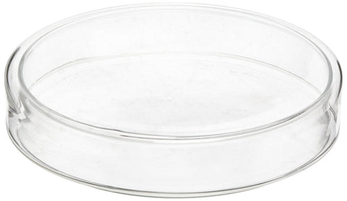 Flint glass petri dish bottom for culturing cells and other scientific applications | 98mm outside diameter, 90mm inside diameter, and 18mm high | Clear for viewing contents | Flint glass for unheated use | 