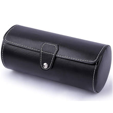 Load image into Gallery viewer, Traveler&#39;s Watch Holder - 3 Watch Storage Organizer - Portable Leatherette Roll
