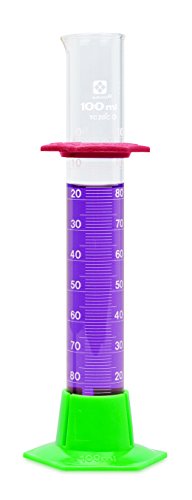 5.0 to 100.0 ml graduation range | 1.0 ml graduation interval | 1.0 ml accuracy tolerance | Calibrated to contain at 20 degrees Celsius | 