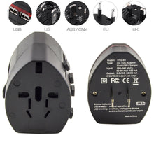 Load image into Gallery viewer, DC Universal Worldwide Charger AC Power Plug Travel Adapter Converter with 2 USB Ports
